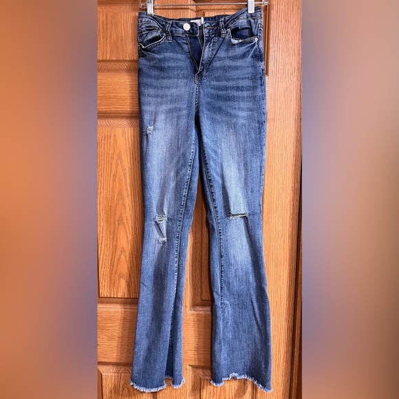 YMI Denim - YMI Women's Straight Leg Jeans in Medium Blue Wash #124B